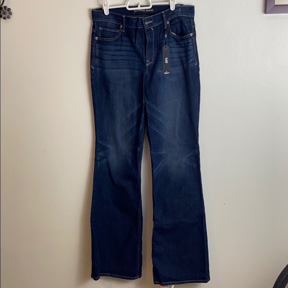 Express Dark Jeans Flare w/tags size 10